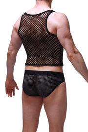Tank Top Mesh Black