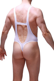 Bodysuit Thong Gonzac Plum White