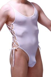 Body Lacets Plum White