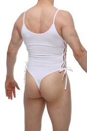Bodythong Lacets White