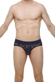 Brief Dome Lace Navy