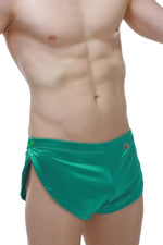 Short Snap Satin Green
