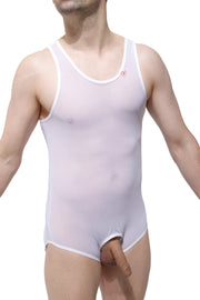 Body jockstrap ouGreen Net White - PetitQ Underwear