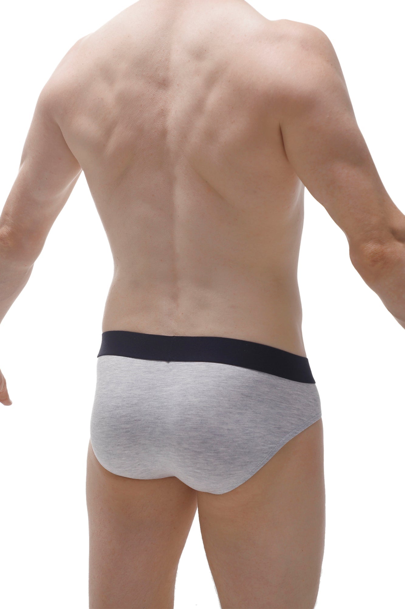 Brief Double Pouch Gray – PetitQ Underwear USA