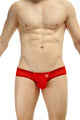 Brief Double Pouch Net Red