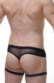 Thong Garter Net Black w/ Ring